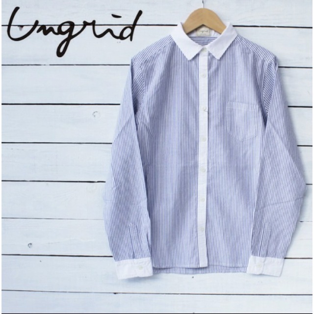 Ungrid(アングリッド)の[現品限り]ungrid  ストライプクレリックSH レディースのトップス(シャツ/ブラウス(長袖/七分))の商品写真