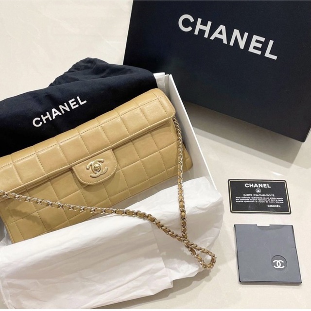 美品【CHANEL】シャネル チョコバー ショルダーバッグ(830476)