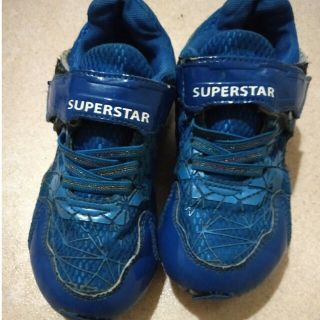 スーパースター(SUPERSTAR)の光るスニーカー　青　superstar18cm(スニーカー)