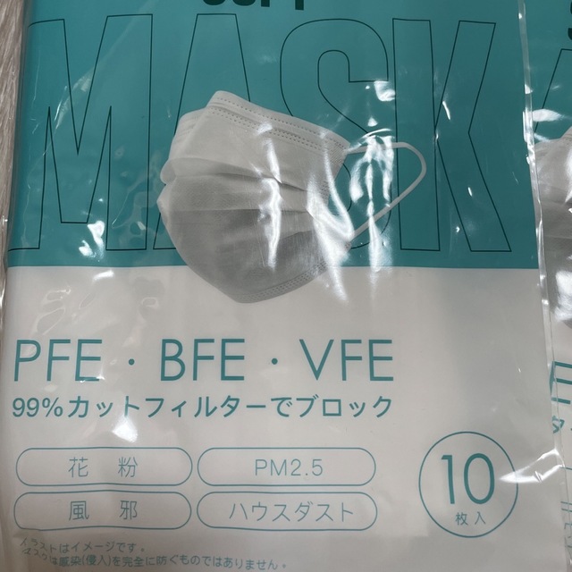 しまむら(シマムラ)のしまむら　やわらか不織布マスク　　新品 インテリア/住まい/日用品の日用品/生活雑貨/旅行(日用品/生活雑貨)の商品写真