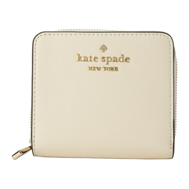 新品 ケイトスペード kate spade 2つ折り財布 スモール ジップ アラウンド ウォレット パーチメント