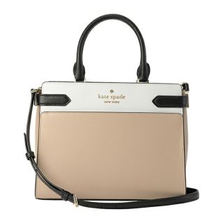 ケイトスペードニューヨーク(kate spade new york)の新品 ケイトスペード kate spade ハンドバッグ カラーブロック ミディアム サッチェル ウォームベージュマルチ(ハンドバッグ)