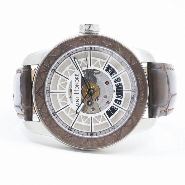 サントノーレ アートコード タワーエッフェル 1885本限定 自動巻き メンズ 腕時計 純正革ベルト