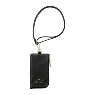 ケイトスペードニューヨーク(kate spade new york)の新品 ケイトスペード kate spade カードケース CARD CASE LANYARD ブラック(名刺入れ/定期入れ)