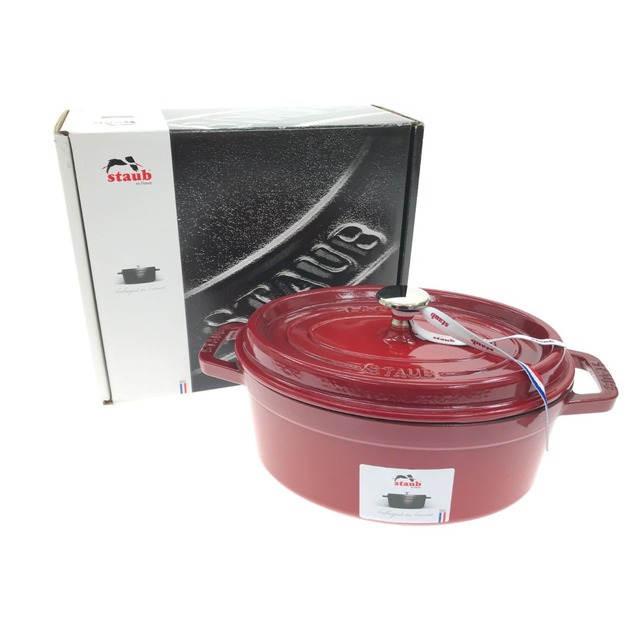 ▼▼STAUB ストウブ ココット オーバル チェリー 40509-830 23cmインテリア/住まい/日用品