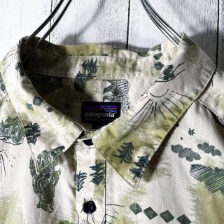 patagonia - 【美品 2XL】パタゴニア 刺繍ロゴ 総柄 ベアフォレスト
