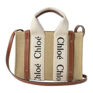 クロエ(Chloe)の新品 クロエ Chloe ショルダーバッグ ウッディ ホワイト/ブラウン(ショルダーバッグ)