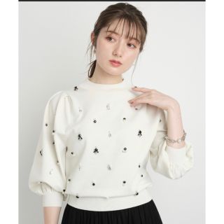 美品✨アプワイザーリッシェ【M相当】セーター ニット モックネック パフスリーブ