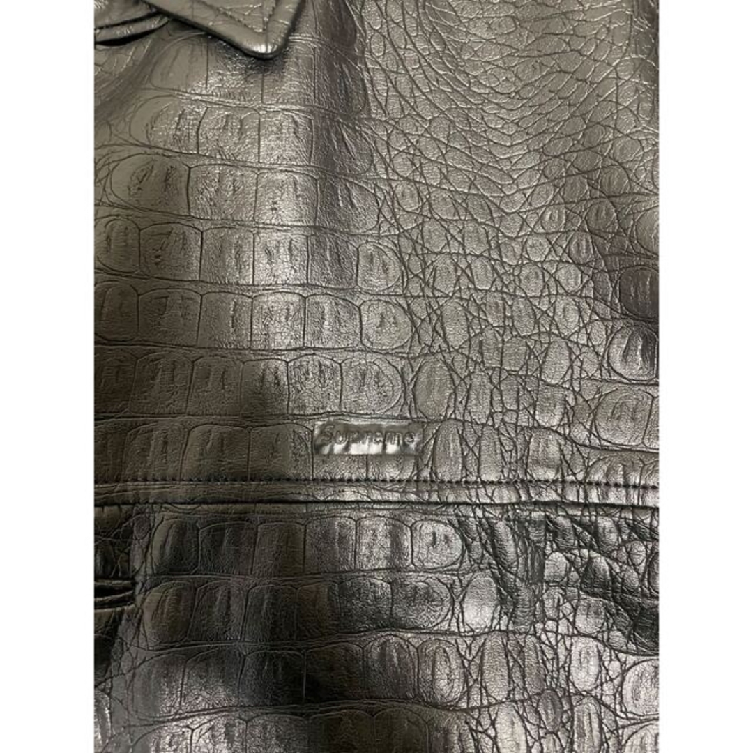 supreme faux croc car coat 22ss シュプリームレザージャケット