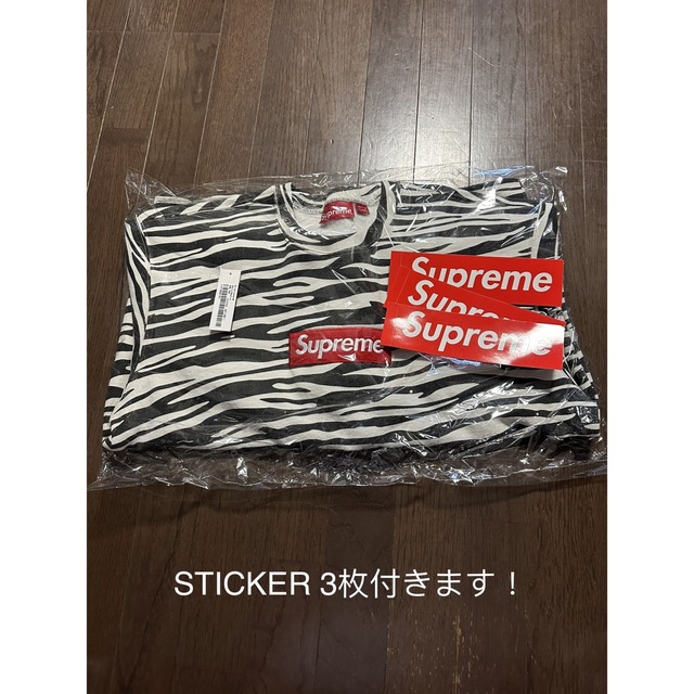 SUPREME  22AW Box Logo Crewneck Zebra M