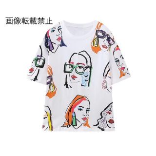 💚5月新作🦄11203◇ガールプリント 半袖 Tシャツ(Tシャツ(半袖/袖なし))