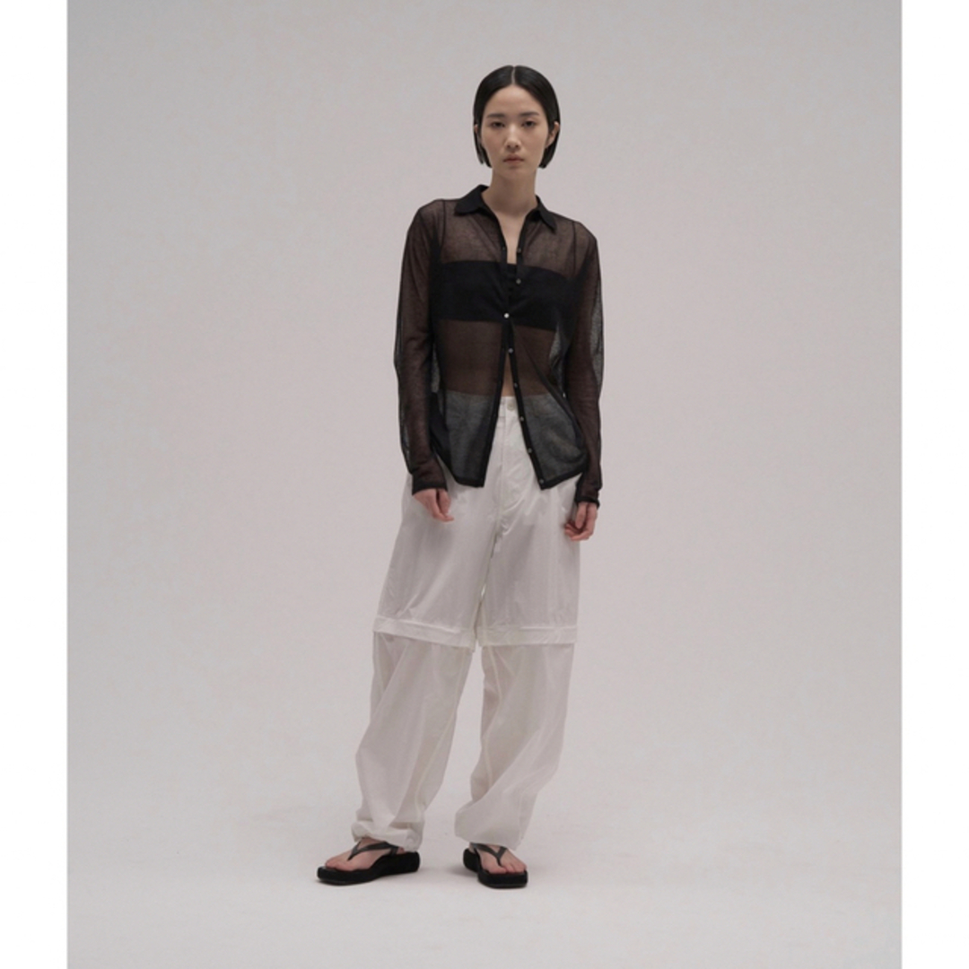 ENOF sheer cardigan ブラック イナフ シアーカーディガン-
