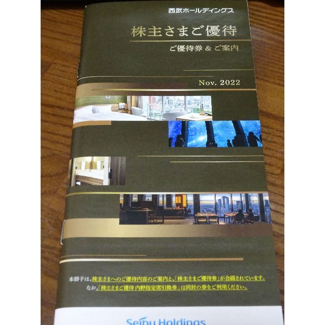 西武ホールディングス株主優待券（冊子一部使用）1000株以上所有株主向け チケットの優待券/割引券(ショッピング)の商品写真