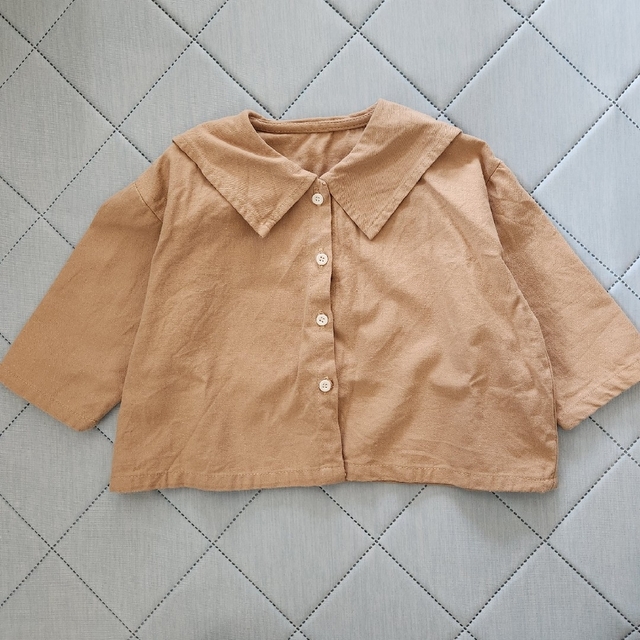 bonjour diary sailor blouse  ブラウンチェック