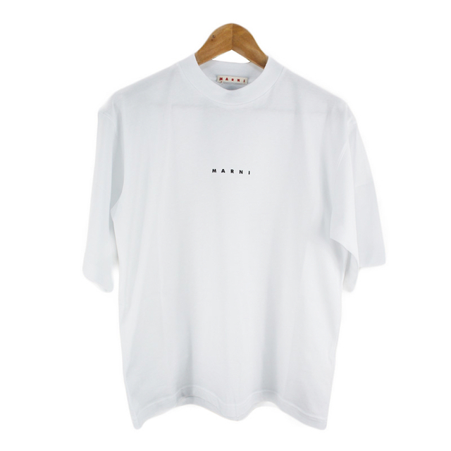 Marni(マルニ)のMARNI マルニ コットン  ちびロゴ プリント 半袖Tシャツ ホワイト   レディースのトップス(Tシャツ(半袖/袖なし))の商品写真