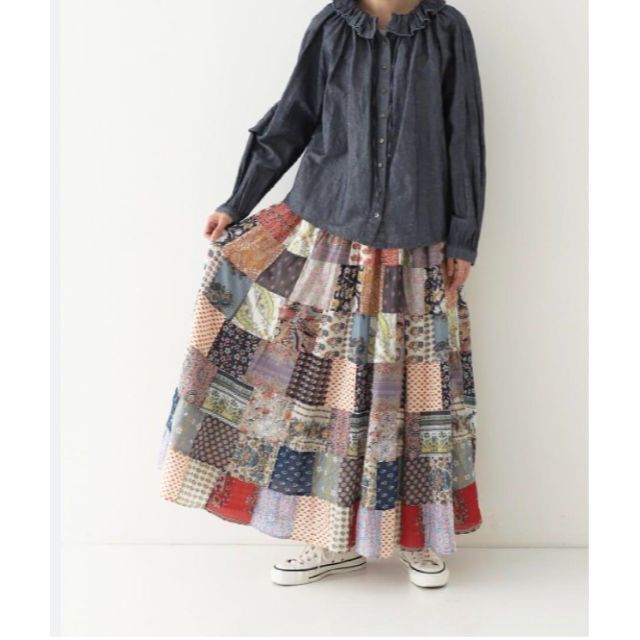nest Robe - nest robe パッチワーク スカートの通販 by 雷鳥s nest Robe - nest robe パッチワーク スカートの通販 by 雷鳥s
