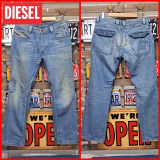 ディーゼル(DIESEL)のDIESEL　ディーゼル　ダメージ加工　ワイド　バギーデニム　31インチ(デニム/ジーンズ)