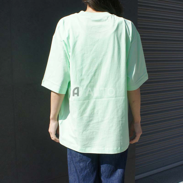 MARNI マルニ コットン ロゴ  プリント 半袖Tシャツ　グリーン×ブルー 2