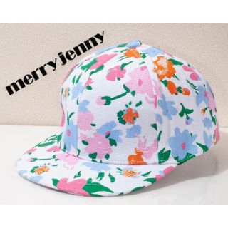 メリージェニー(merry jenny)の【新品未使用】merry jenny(メリージェニー)フローラルデザインキャップ(キャップ)