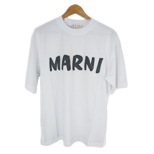 Marni - MARNI マルニ コットン ロゴ プリント Tシャツ ホワイト