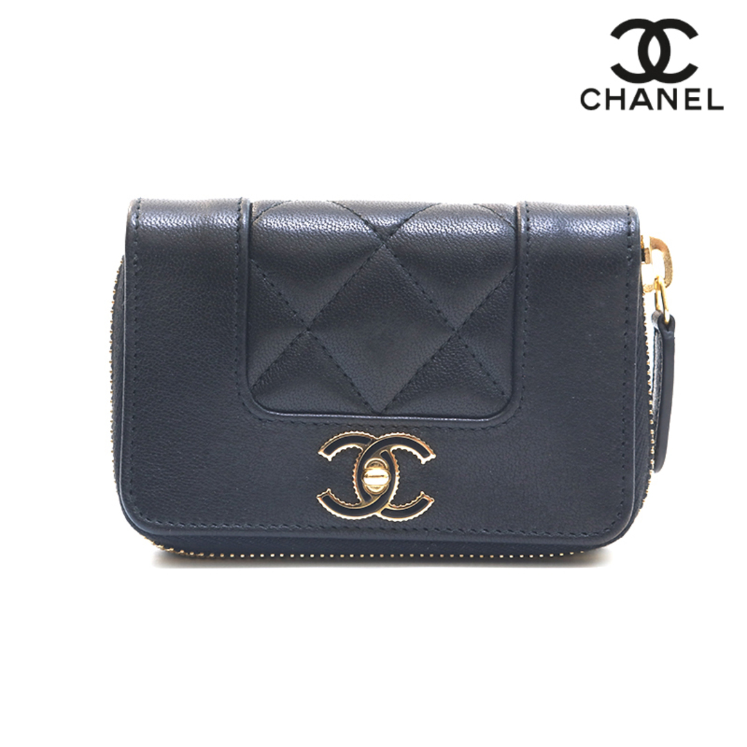 シャネル CHANEL ココマーク キャビアスキン フィリグリー 長財布-