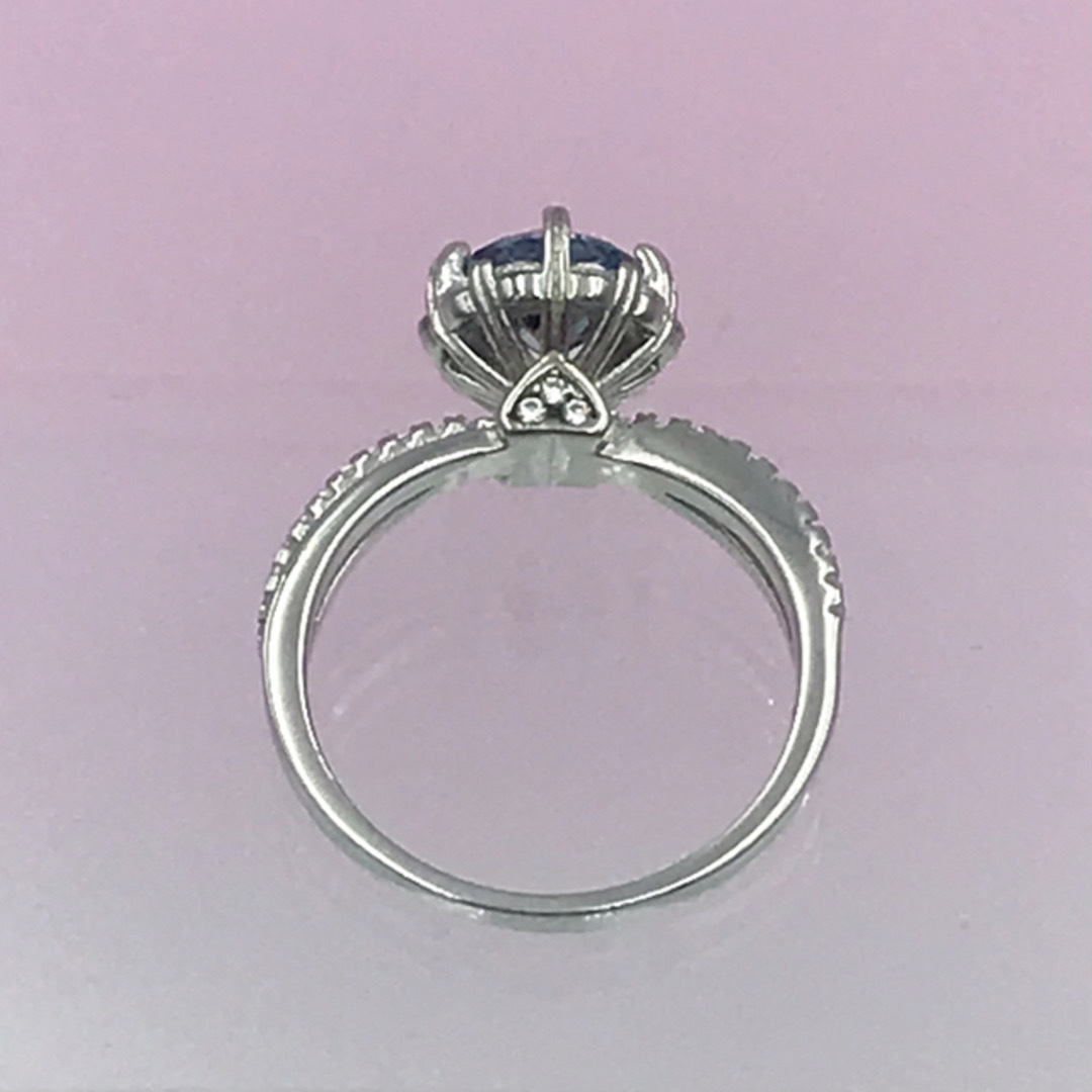 MR12／ 9号 1.0ct  ブルーモアサナイト リング 青 ♡シルバー925 レディースのアクセサリー(リング(指輪))の商品写真