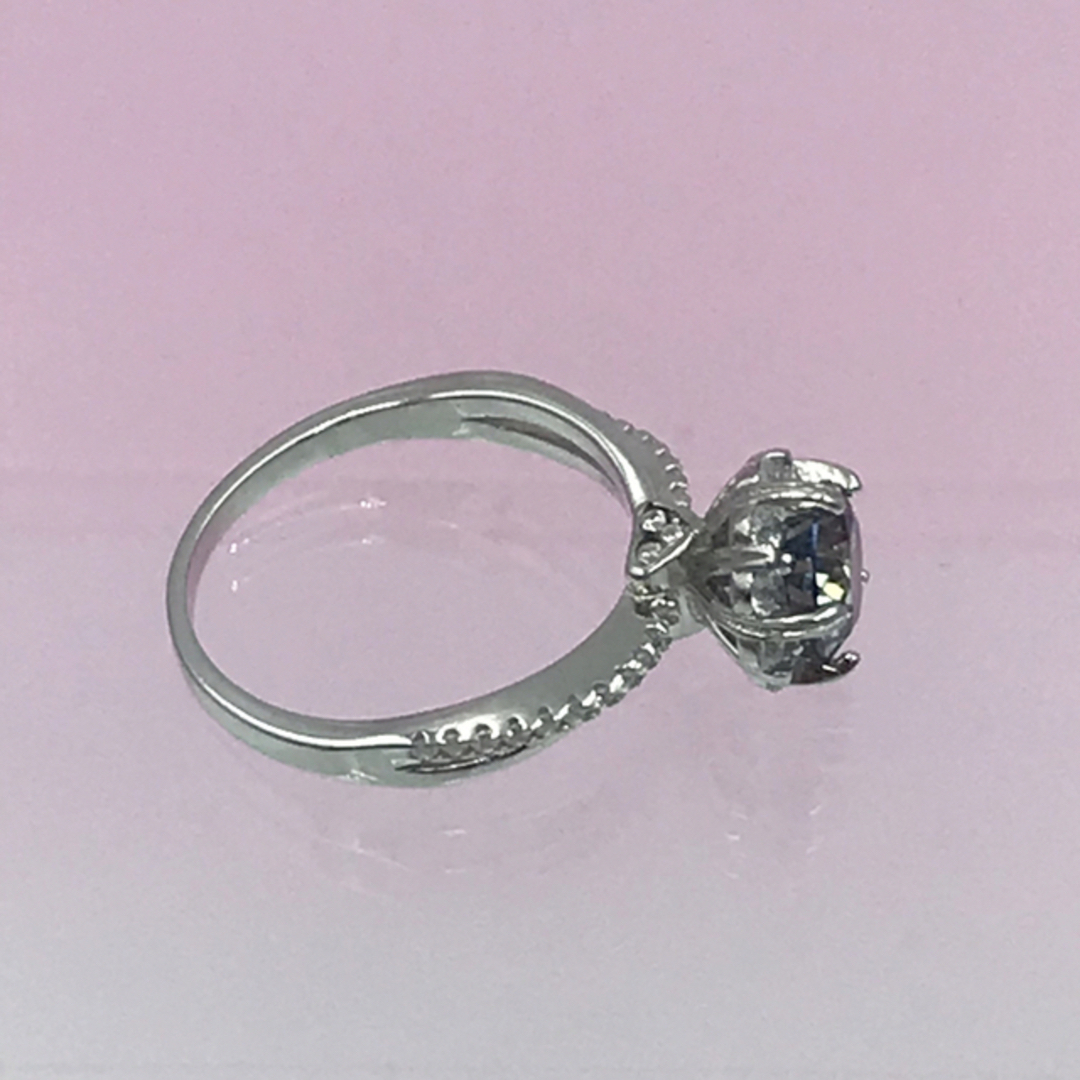 MR12／ 9号 1.0ct  ブルーモアサナイト リング 青 ♡シルバー925 レディースのアクセサリー(リング(指輪))の商品写真