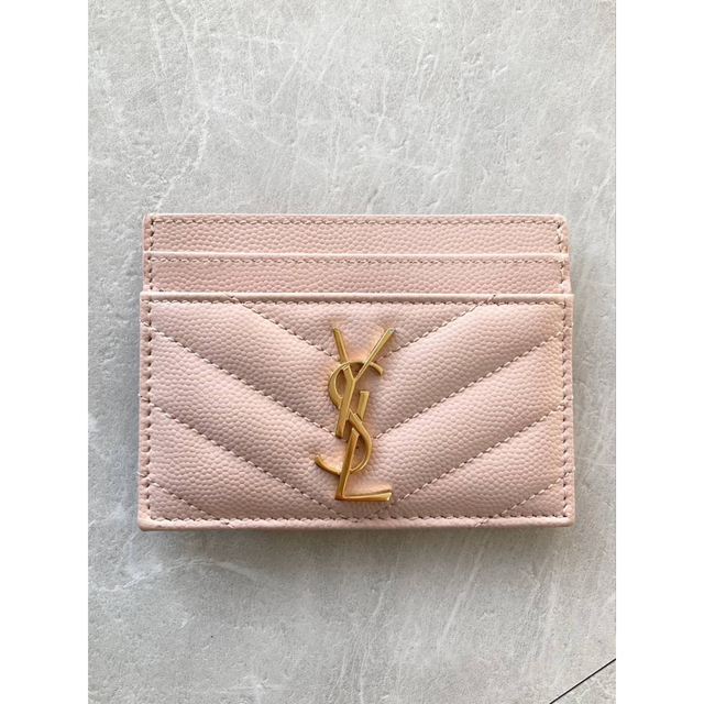 サンローランパリ YSL カードケース 名刺入れ ピンク Vステッチ www