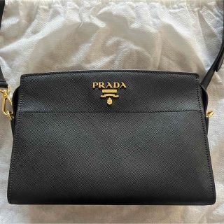 PRADA - PRADA プラダ ショルダーバッグ 1BH104 サフィアーノ ブラック
