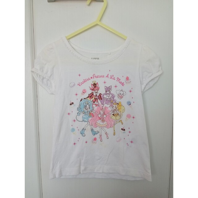 UNIQLO(ユニクロ)のユニクロ Tシャツ 2枚セット100サイズ キッズ/ベビー/マタニティのキッズ服女の子用(90cm~)(Tシャツ/カットソー)の商品写真