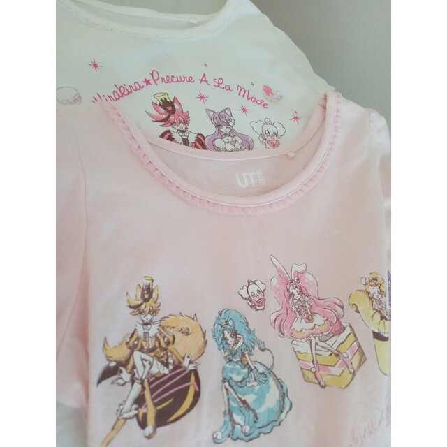 UNIQLO(ユニクロ)のユニクロ Tシャツ 2枚セット100サイズ キッズ/ベビー/マタニティのキッズ服女の子用(90cm~)(Tシャツ/カットソー)の商品写真