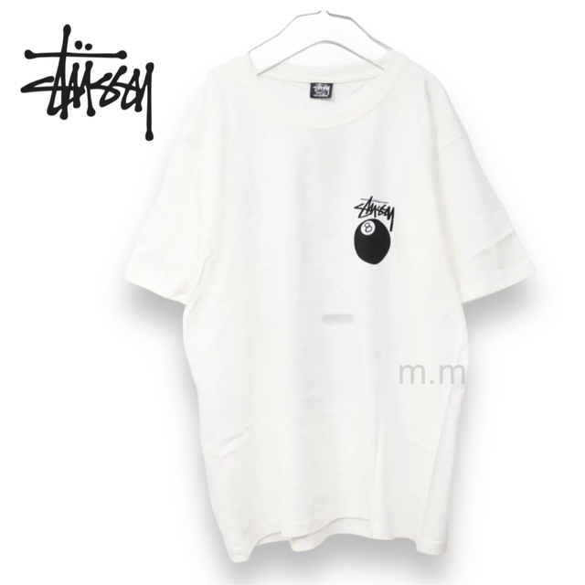 STUSSY 8ボール Tシャツ 半袖 Tシャツ Mサイズ  L 白 ·10