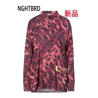 新品 タグ付き　NGHTBRD  シャツ　Ｌ　オーバーサイズ　レオパード(シャツ/ブラウス(長袖/七分))
