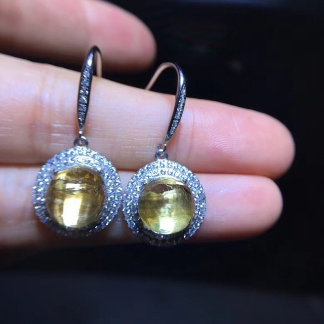 夜空 ⭐︎【天然】タイチンクオーツ ピアス s925 9.8x9.7mm - 通販