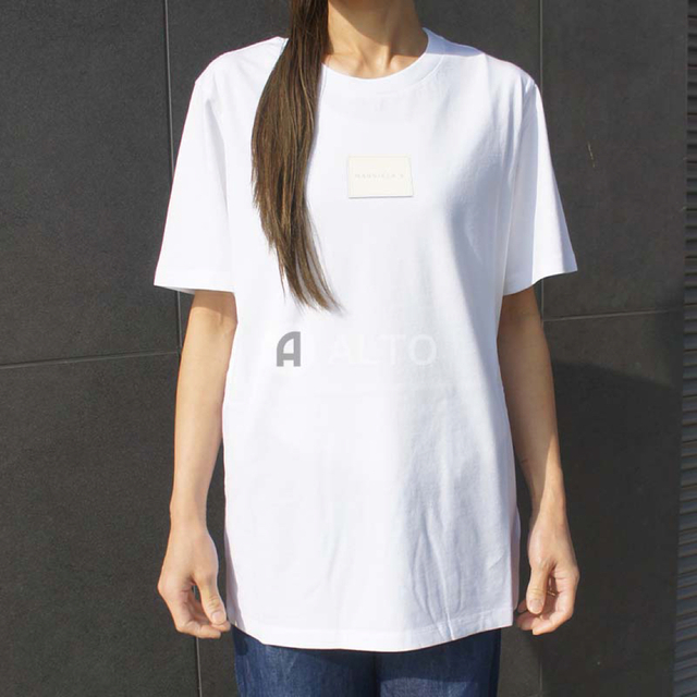 520cm袖丈MM6 Maison Margiela コットン ロゴ 入り Tシャツ