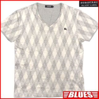 バーバリーブラックレーベル(BURBERRY BLACK LABEL)の廃盤 バーバリーブラックレーベル Tシャツ M メンズ Vネック TY2387(Tシャツ/カットソー(半袖/袖なし))