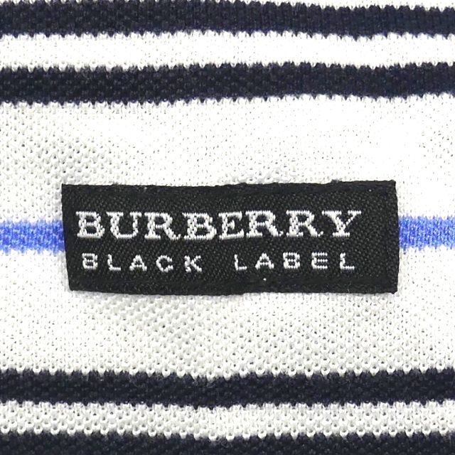 BURBERRY BLACK LABEL(バーバリーブラックレーベル)の廃盤 バーバリーブラックレーベル ポロシャツ M 刺繍 メンズ TY2384 メンズのトップス(ポロシャツ)の商品写真