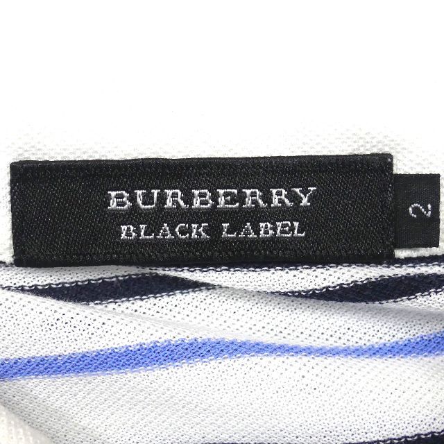 BURBERRY BLACK LABEL(バーバリーブラックレーベル)の廃盤 バーバリーブラックレーベル ポロシャツ M 刺繍 メンズ TY2384 メンズのトップス(ポロシャツ)の商品写真