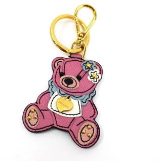 PRADA - プラダ キーホルダー キーリング クマ ベア ピンク×ゴールド