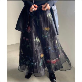 アメリヴィンテージ(Ameri VINTAGE)の新品 AMERI SOFIA ORGANZA LAYERED SKIRT(ロングスカート)