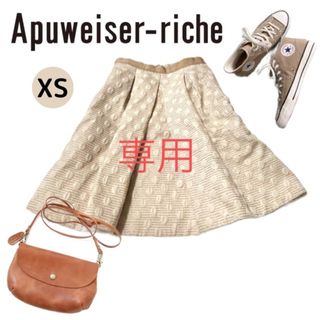 アプワイザーリッシェ(Apuweiser-riche)のアプワイザーリッシェ Apuweiser-riche フレアスカート ベージュ(ミニスカート)