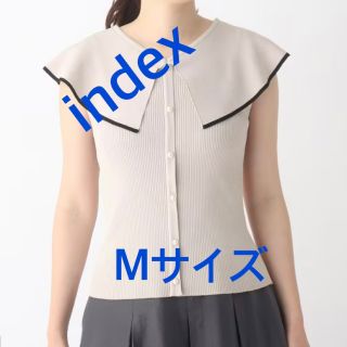 インデックス(INDEX)の3256 index ワールド ニット ライトグレー M 新品未使用(シャツ/ブラウス(半袖/袖なし))