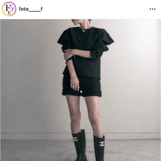 ドゥロワー(Drawer)のFete kite blouse ブラック　美品　(シャツ/ブラウス(長袖/七分))