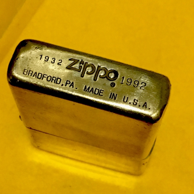 ZIPPO SOLID BRASS ダブルイヤー ボトム ソリッドブラス   タバコグッズ