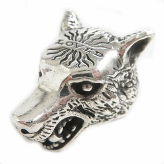 グッチ(Gucci)の美品●GUCCI グッチ ANGER FOREST Wolf head/アンガーフォレスト ウルフヘッド LOVED XXV Ag925 リング/指輪 シルバー 17号 伊製 重量47.9g(リング(指輪))