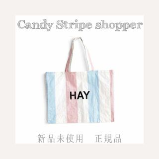正規品HAYヘイCandy Stripe shopper トートバッグ(エコバッグ)