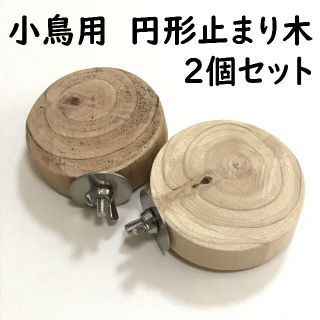 円形止まり木 2個セット　小鳥・小動物用ステップ(鳥)