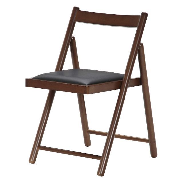 【色: ミディアムブラウン】不二貿易 折りたたみチェア 椅子 幅43×奥行53×