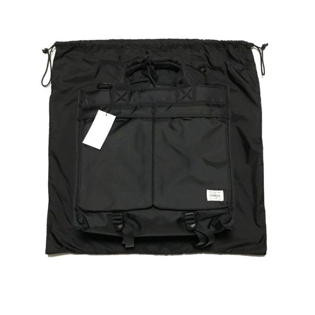 HYKE(ハイク)のHYKE x PORTER 2WAY TOTE BAG  黒　ハイク　ポーター レディースのバッグ(ショルダーバッグ)の商品写真