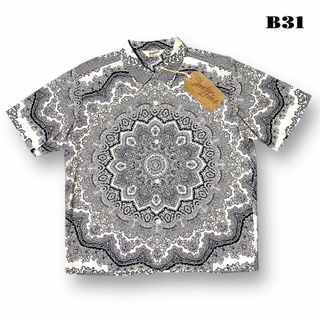 TENDERLOIN ①ペイズリーシャツ紺XS ②ZIGZAGTシャツ白M